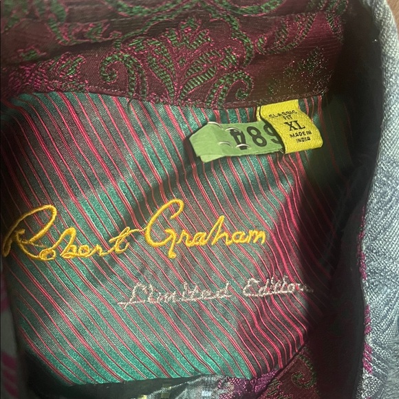 Robert Graham Vibrant Striped Shirt in Purple and Blue - Picture 2 of 6